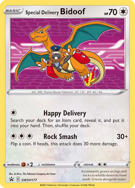 Special Delivery Bidoof #SWSH177 – Sword & Shield Promo Cards