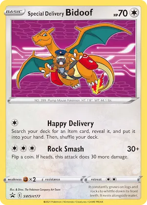 Special Delivery Bidoof #SWSH177 – Sword & Shield Promo Cards