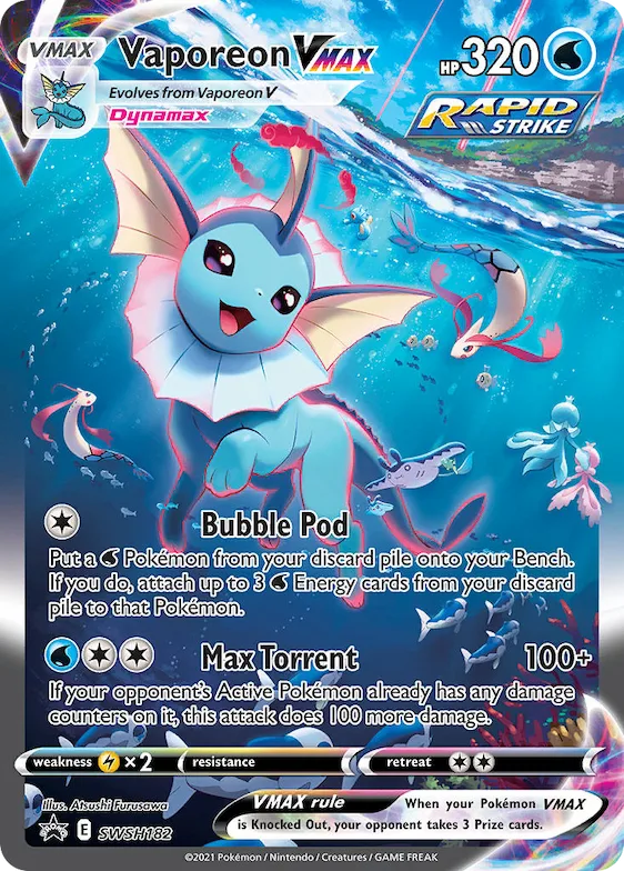 Vaporeon VMAX #SWSH182 – Sword & Shield Promo Cards