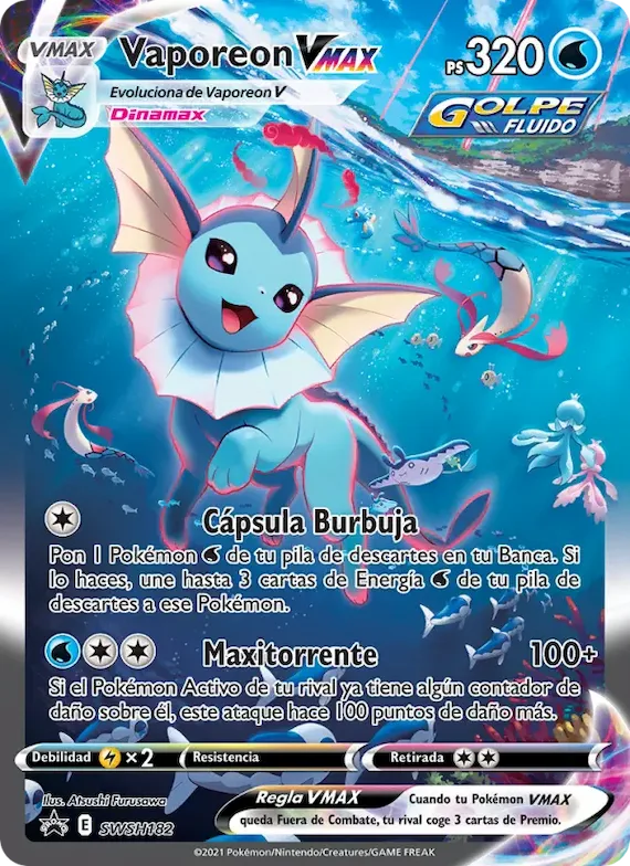Vaporeon VMAX SWSH182 – Cartas de promoción ESES