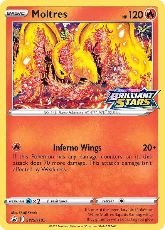 Moltres #SWSH185 – Sword & Shield Promo Cards