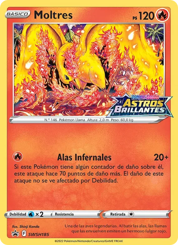 Moltres SWSH185 – Cartas de promoción ESES