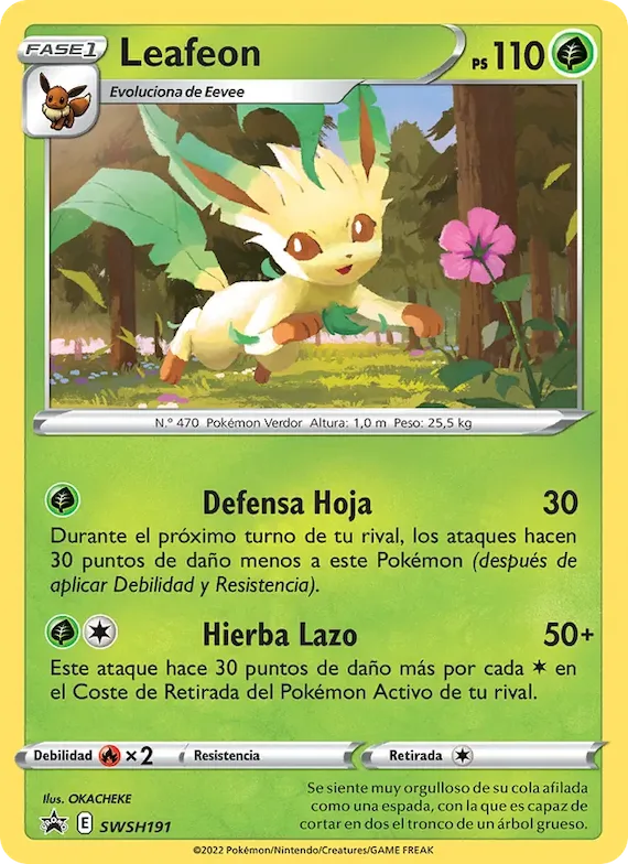 Leafeon SWSH191 – Cartas de promoción ESES