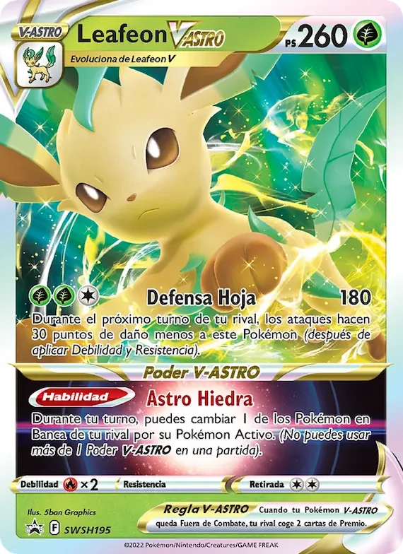Leafeon V-ASTRO SWSH195 – Cartas de promoción ESES