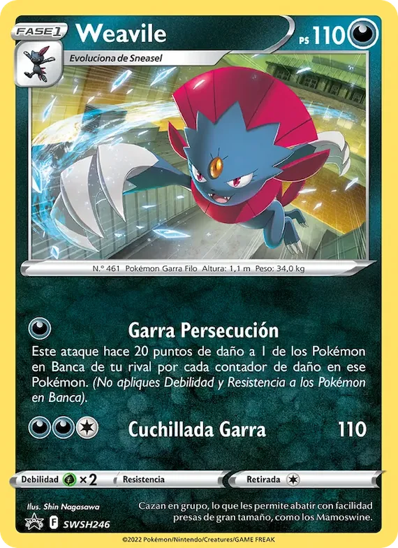 Weavile SWSH246 – Cartas de promoción ESES