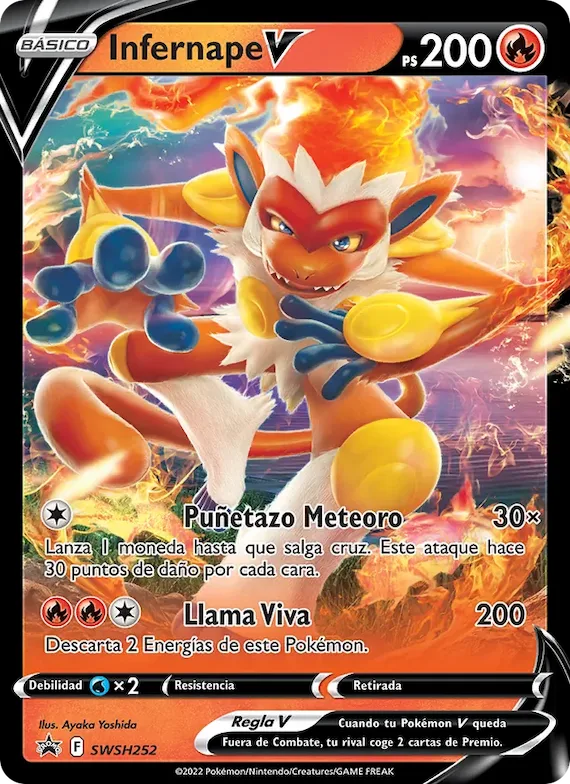 Infernape V SWSH252 – Cartas de promoción ESES