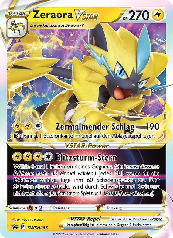 Zeraora VSTAR SWSH265 – SCSC Promokarten