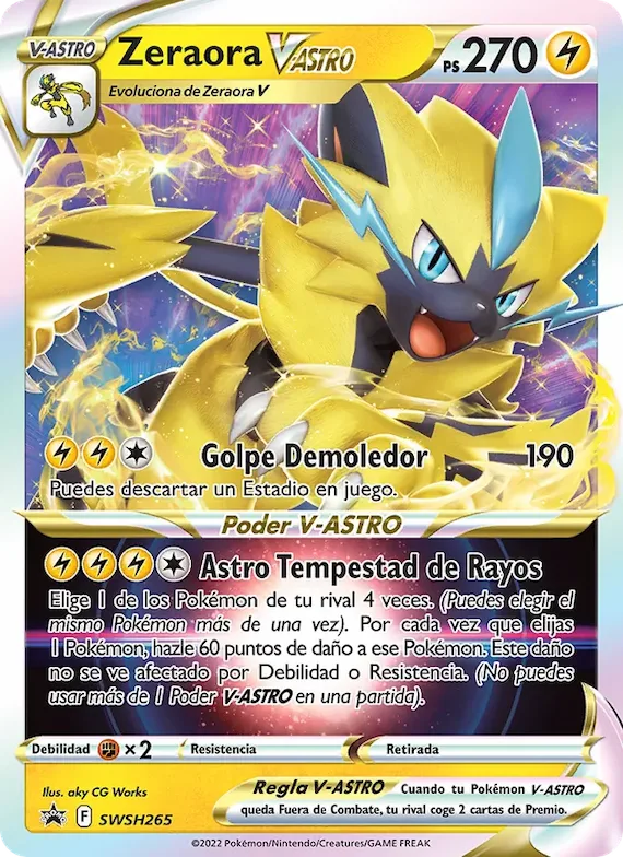 Zeraora V-ASTRO SWSH265 – Cartas de promoción ESES