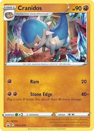 Cranidos #SWSH274 – Sword & Shield Promo Cards