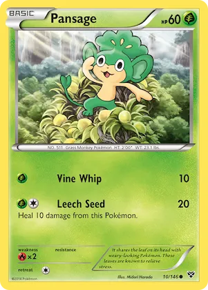 Pansage #10 – XY Base Set