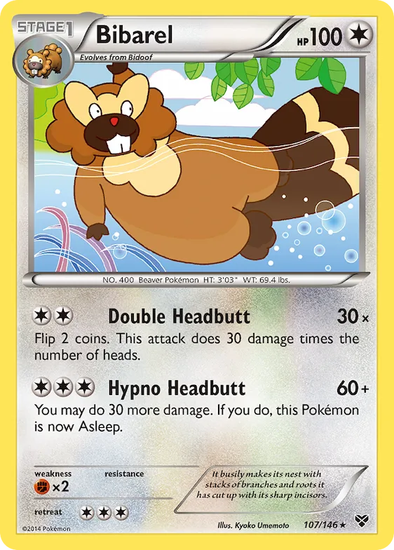 Bibarel #107 – XY Base Set