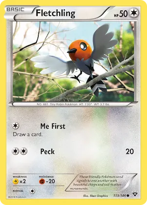 Fletchling #113 – XY Base Set