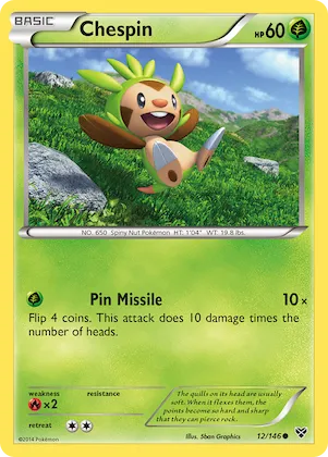 Chespin #12 – XY Base Set