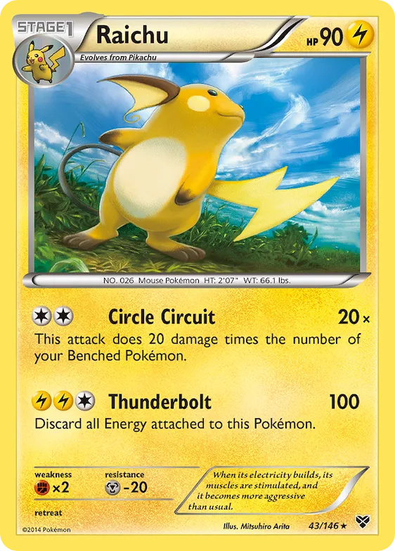 Raichu #43 – XY Base Set