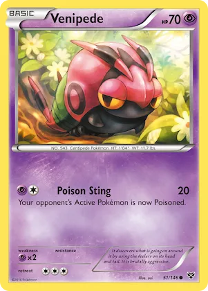 Venipede #51 – XY Base Set