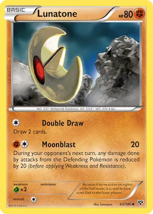 Lunatone #63 – XY Base Set