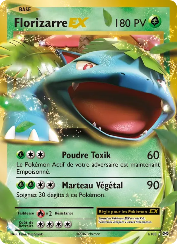 Florizarre EX 1 – Évolutions