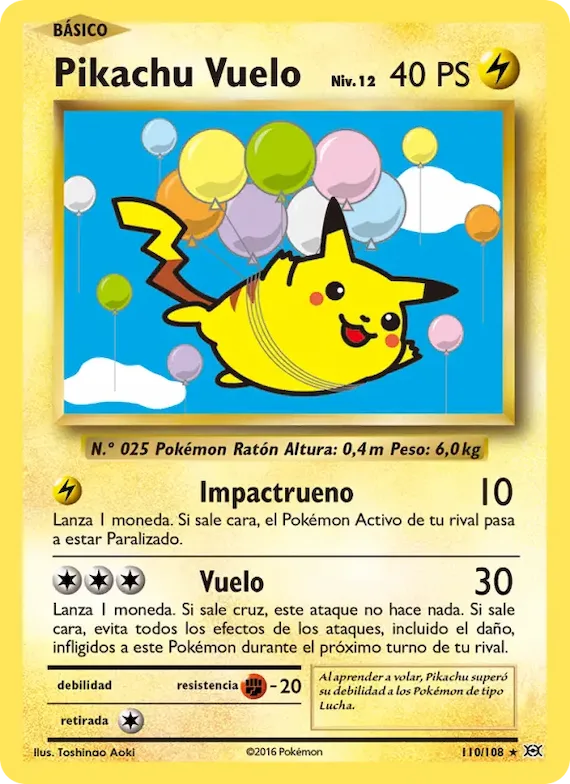 Pikachu Vuelo 110 – Evoluciones