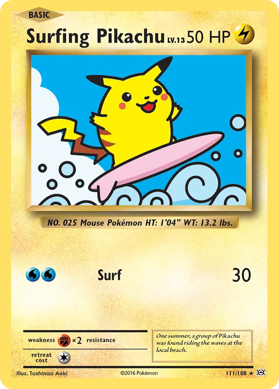 Surfing Pikachu #111 – Evolutions