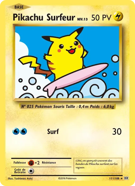 Pikachu Surfeur 111 – Évolutions