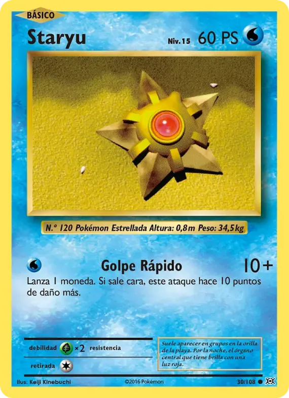 Staryu 30 – Evoluciones