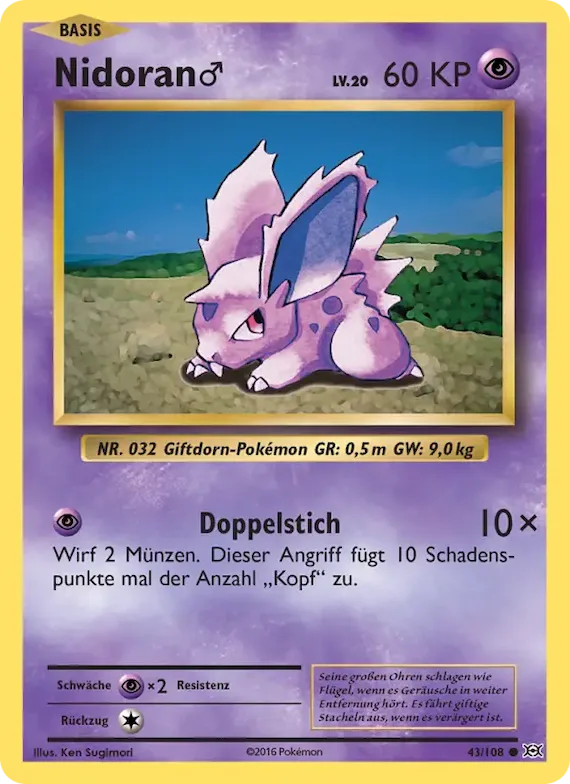 Nidoran♂ 43 – Evolution