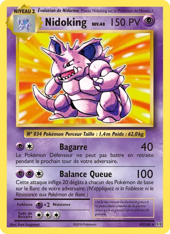 Nidoking 45 – Évolutions