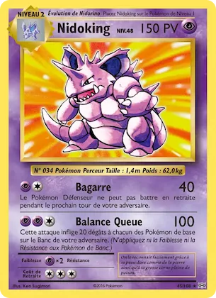 Nidoking n° 45 – Évolutions