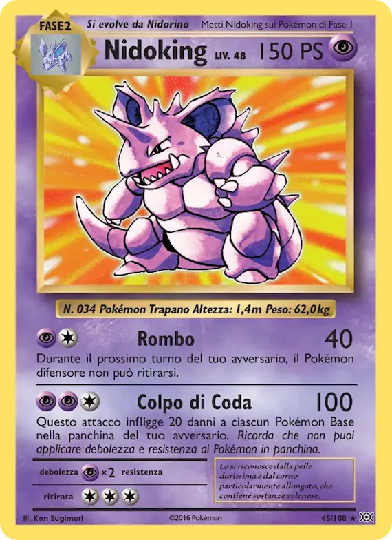 Nidoking 45 – Evoluzioni