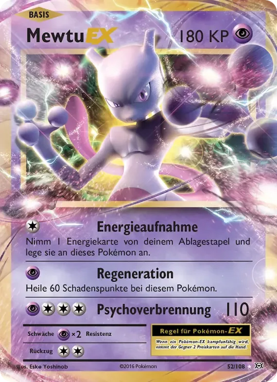Mewtu EX 52 – Evolution