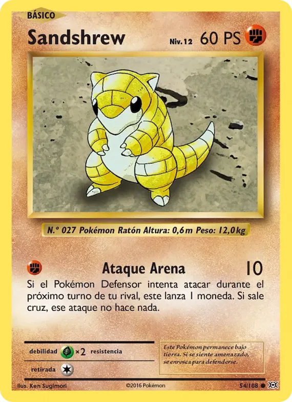 Sandshrew 54 – Evoluciones