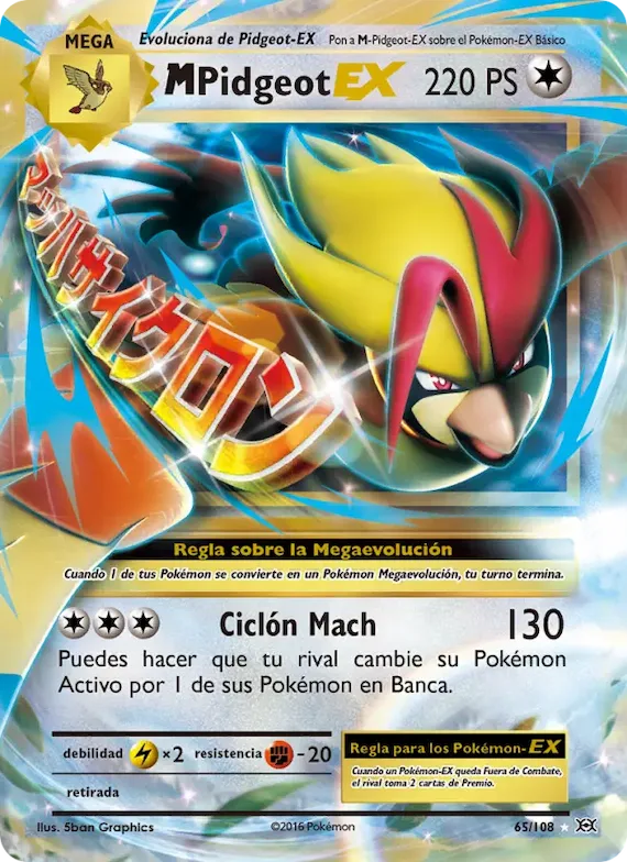M-Pidgeot EX 65 – Evoluciones