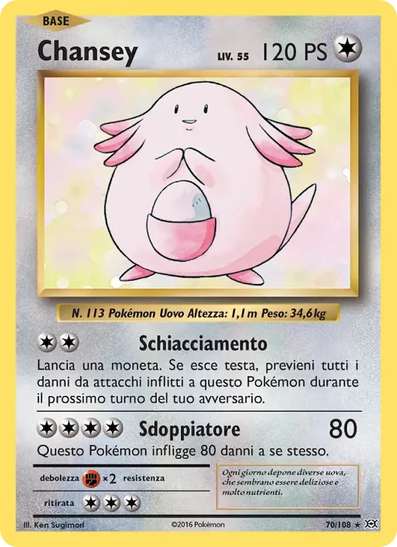 Chansey 70 – Evoluzioni