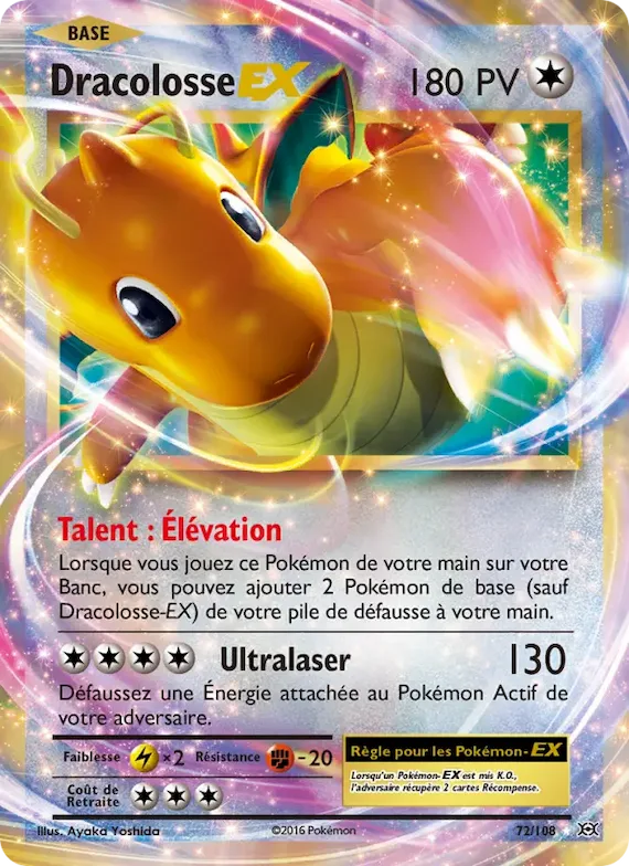 Dracolosse EX 72 – Évolutions