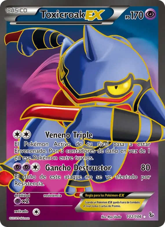 Toxicroak EX 102 – Destellos de Fuego