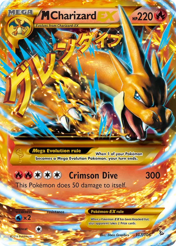 M Charizard-EX #107 – Flashfire
