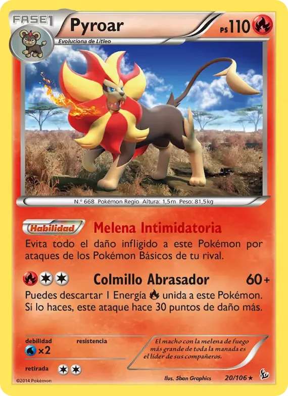 Pyroar 20 – Destellos de Fuego