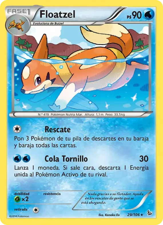 Floatzel 29 – Destellos de Fuego