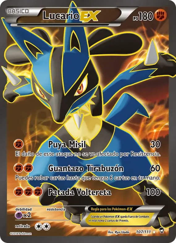 Lucario EX 107 – Puños Furiosos