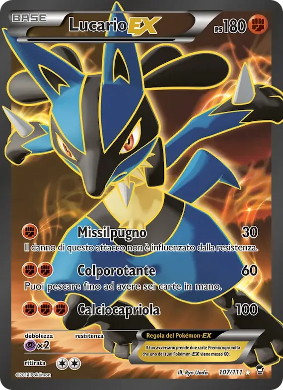 Lucario EX 107 – Colpi Furiosi