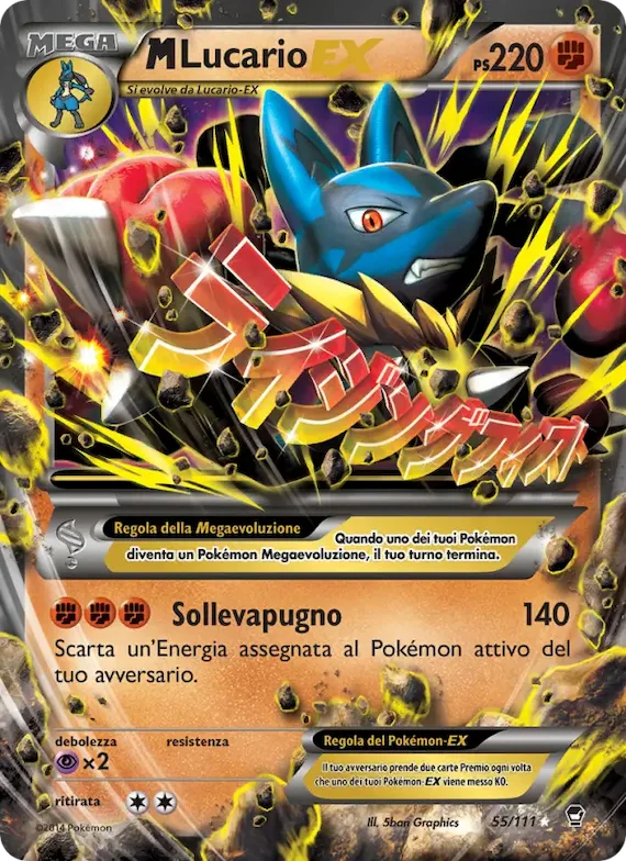 M Lucario EX 55 – Colpi Furiosi