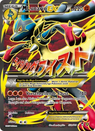 M Lucario EX 55a – Fliegende Fäuste