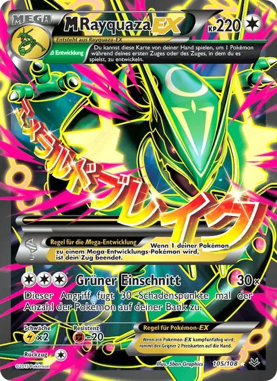 M-Rayquaza EX 105 – Drachenleuchten