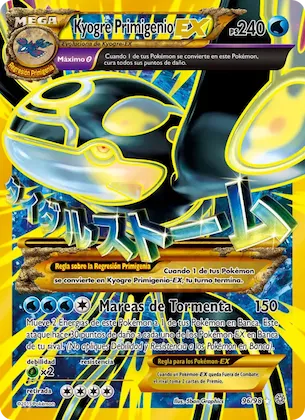 Kyogre Primigenio EX 96 – Antiguos Orígenes