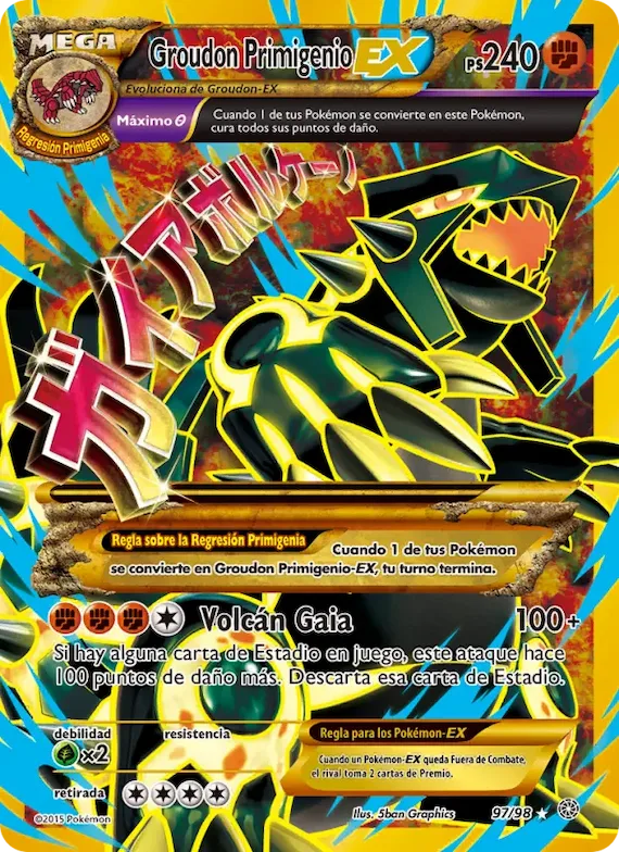 Groudon Primigenio EX 97 – Antiguos Orígenes