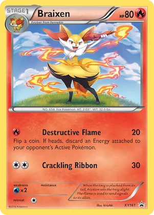 Braixen #XY161 – XY Promos
