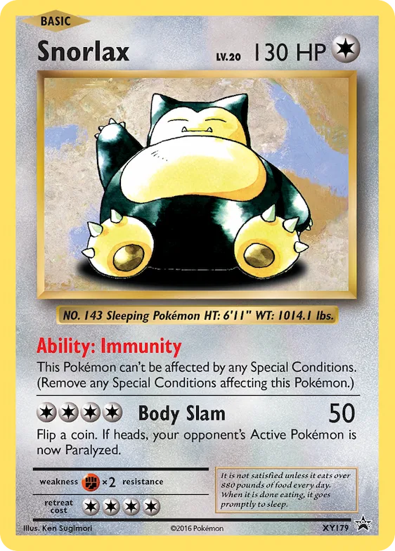 Snorlax #XY179 – XY Promos