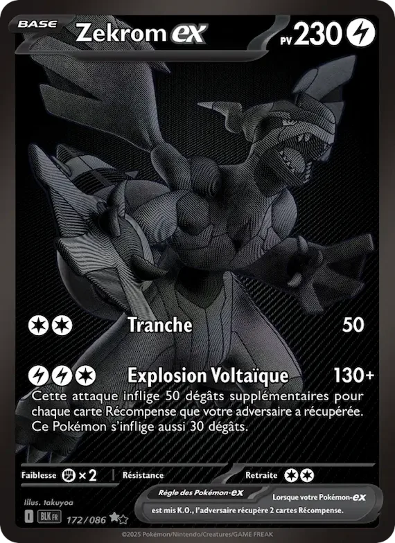 Zekrom-ex 172 – Foudre Noire
