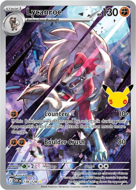 Lycanroc #138 – 30th Celebration