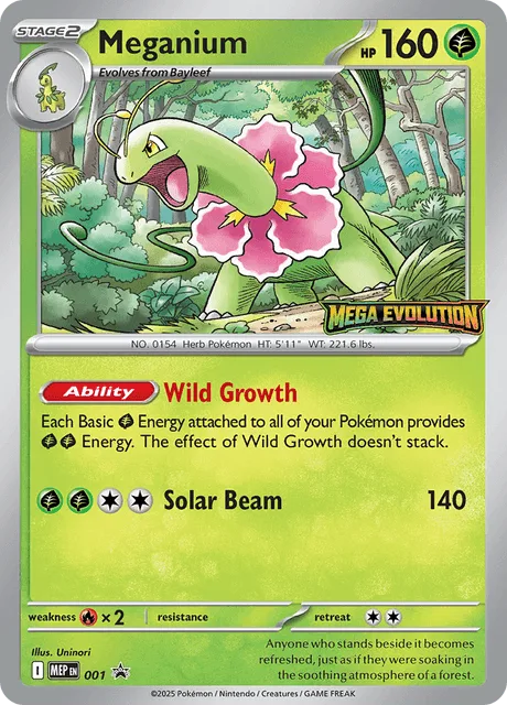 Meganium - 001 [Staff] #1 – Mega Evolution Promo